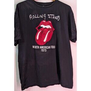 The Rolling Stones T-Shirt Men's XXL Short Sleeve North American Tour 1975 (967D